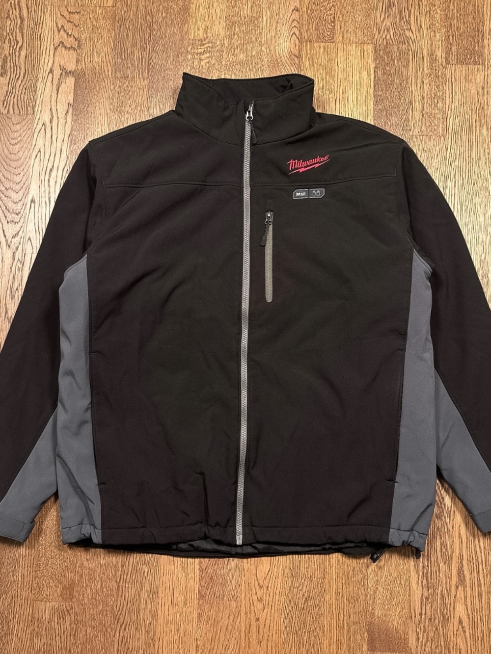Milwaukee M12 Heated Gear Black Gray Lined Jacket Mens Large TESTED (NO BATTERY)